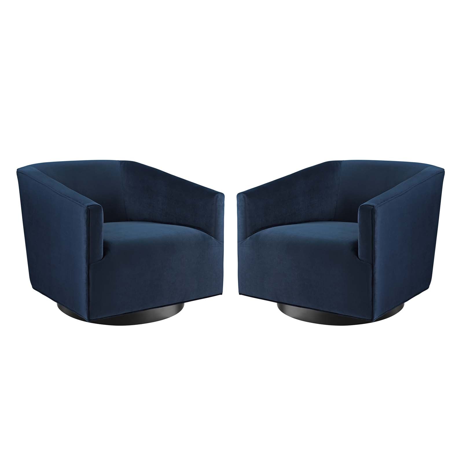 Twist Performance Velvet Swivel Chair Set of 2 by Modway
