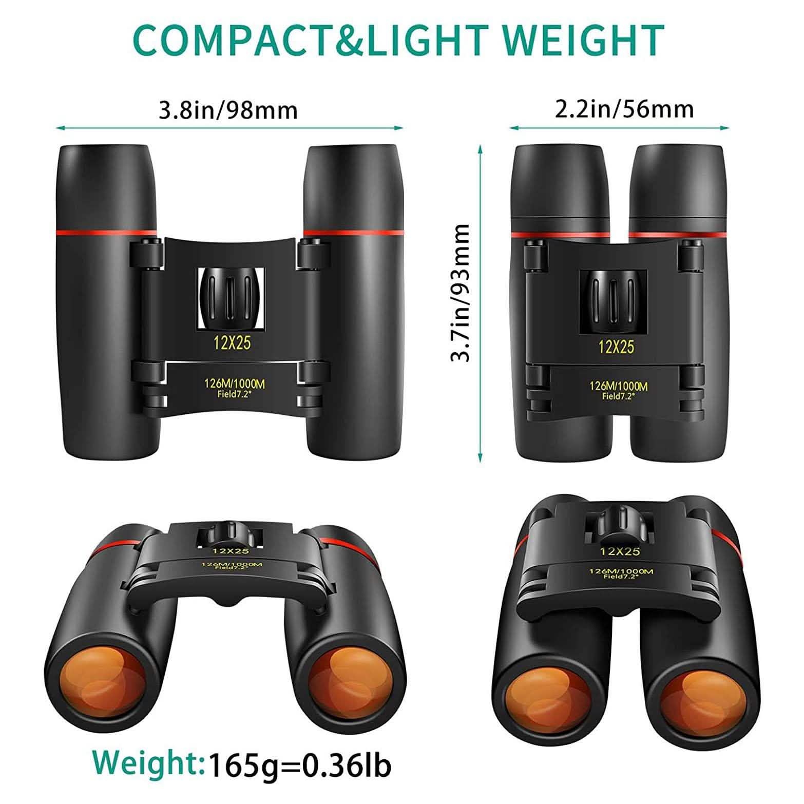 8 x 21 Small Pocket Binoculars Compact