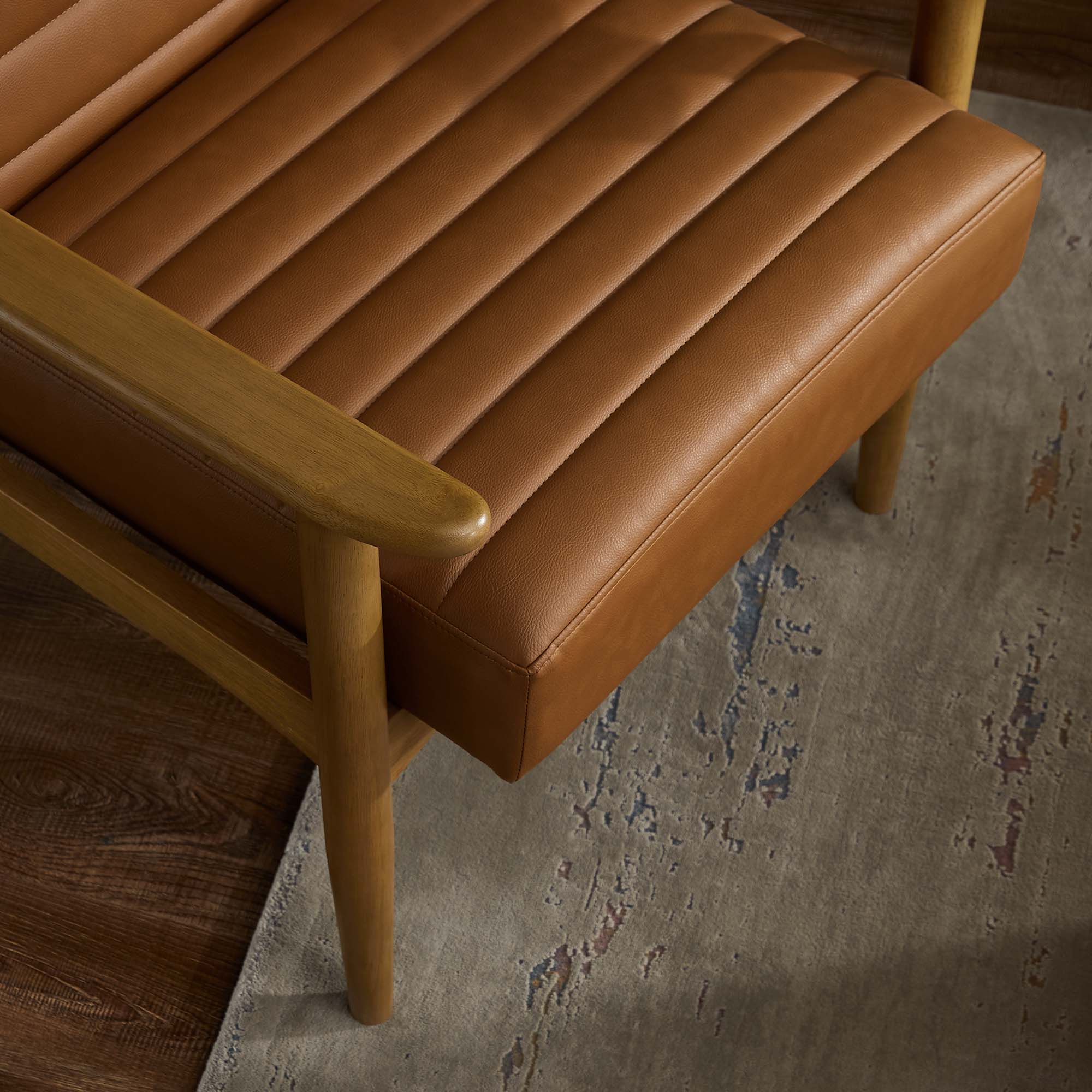 Jensen Vegan Leather Accent Chair by Modway